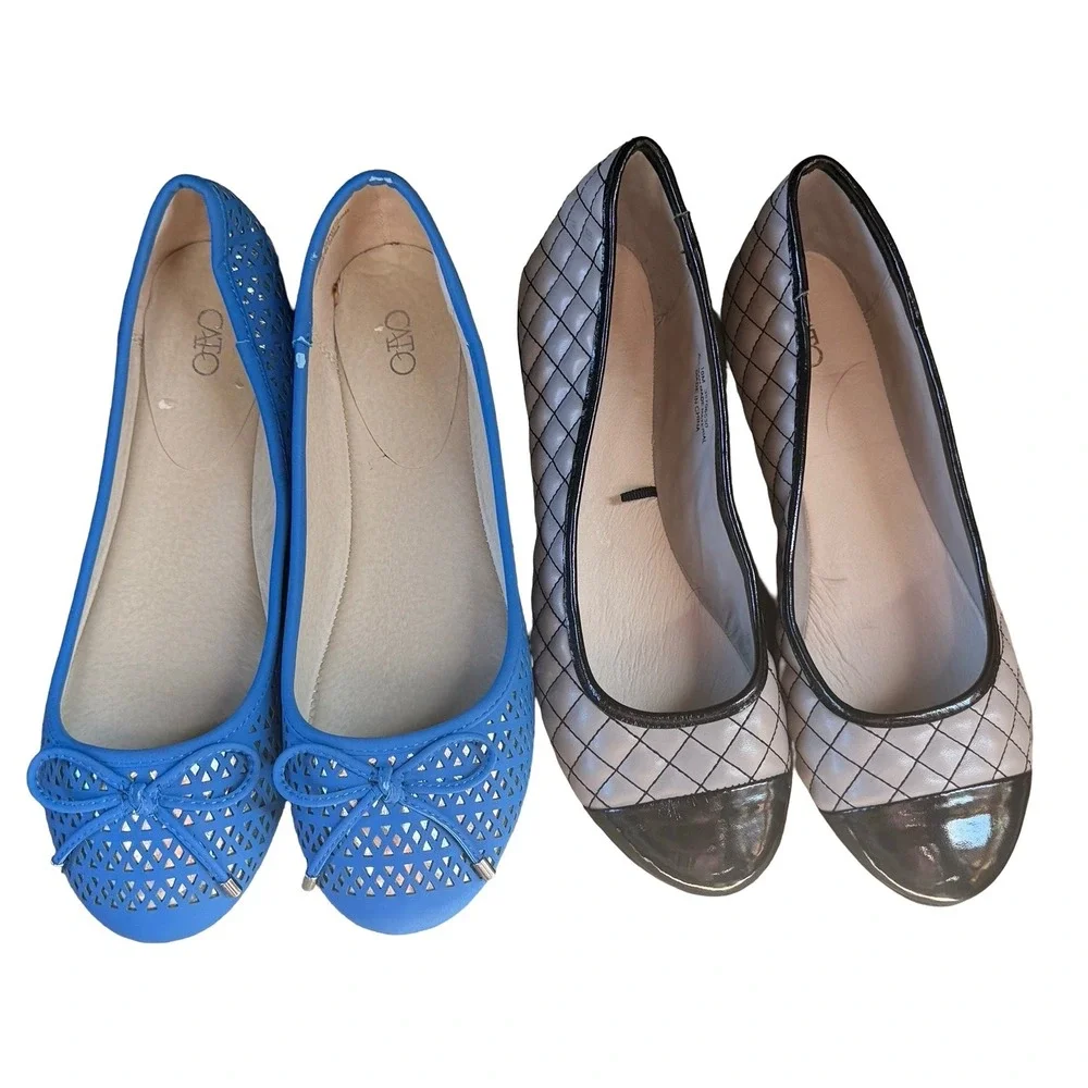 Women's Shoe Bundle Size 10 Flats Heels Dexflex Comfort NWT JustFab‎ Cato Lot